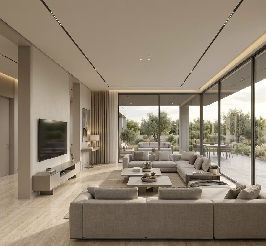 İç mimarlık görselleştirme, salon